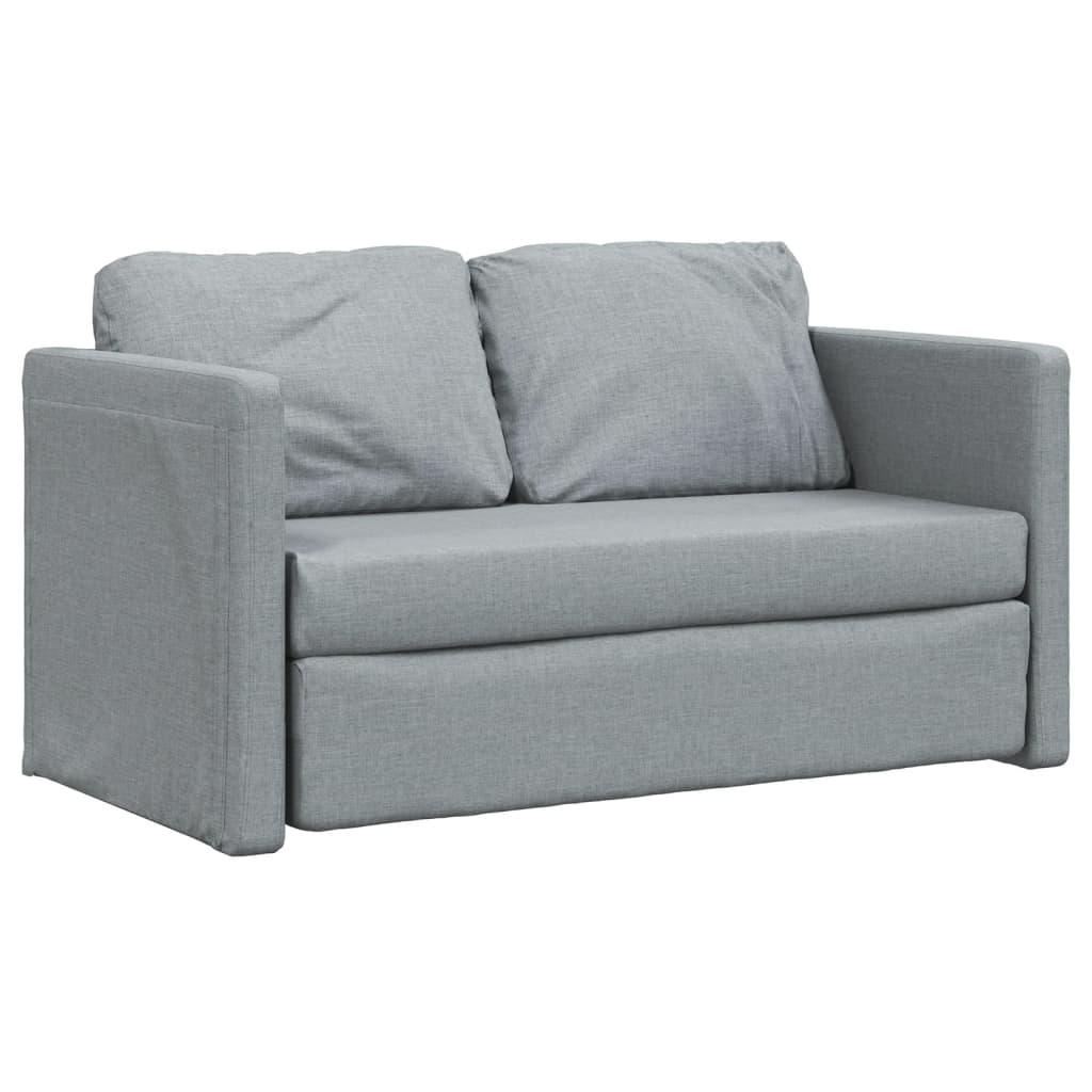 Canapea extensibila 2 in 1, gri deschis, 112x174x55 cm, textil — imaginea 4
