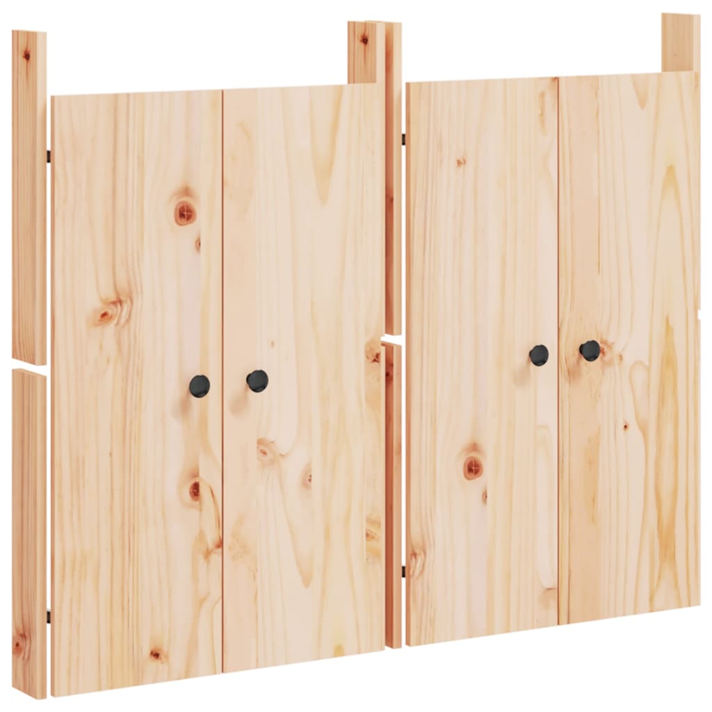 Usi de bucatarie de exterior 2 buc., 50x9x82 cm, lemn masiv pin, pin natural