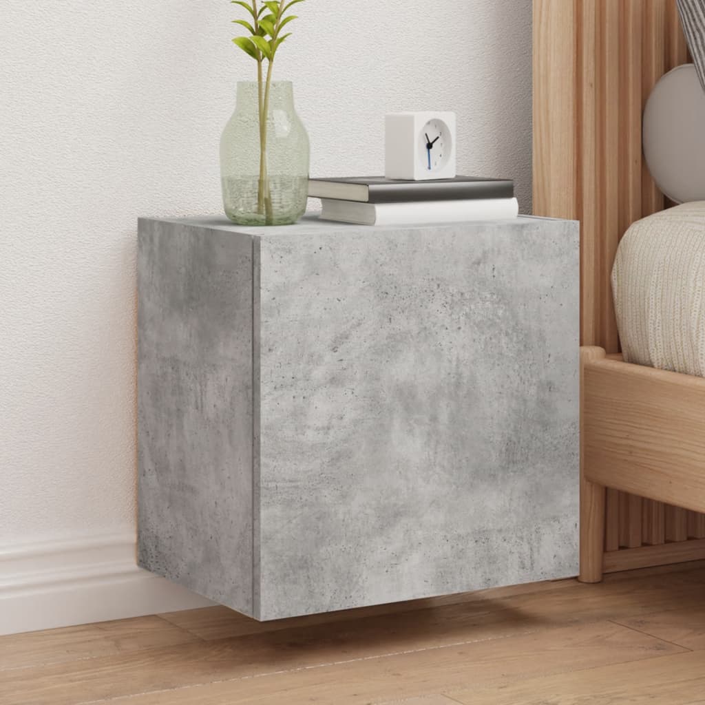 Comode TV de perete, 2 buc. gri beton, 40,5x30x40 cm, lemn — imaginea 2