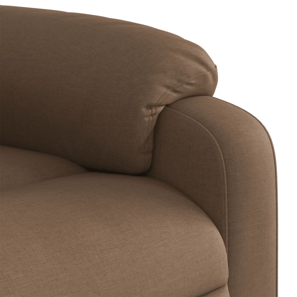 Fotoliu rabatabil, maro, material textil — imaginea 8