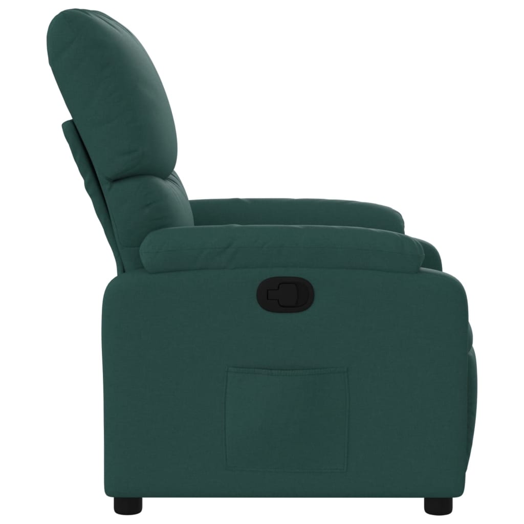 Fotoliu rabatabil, verde inchis, material textil — imaginea 4