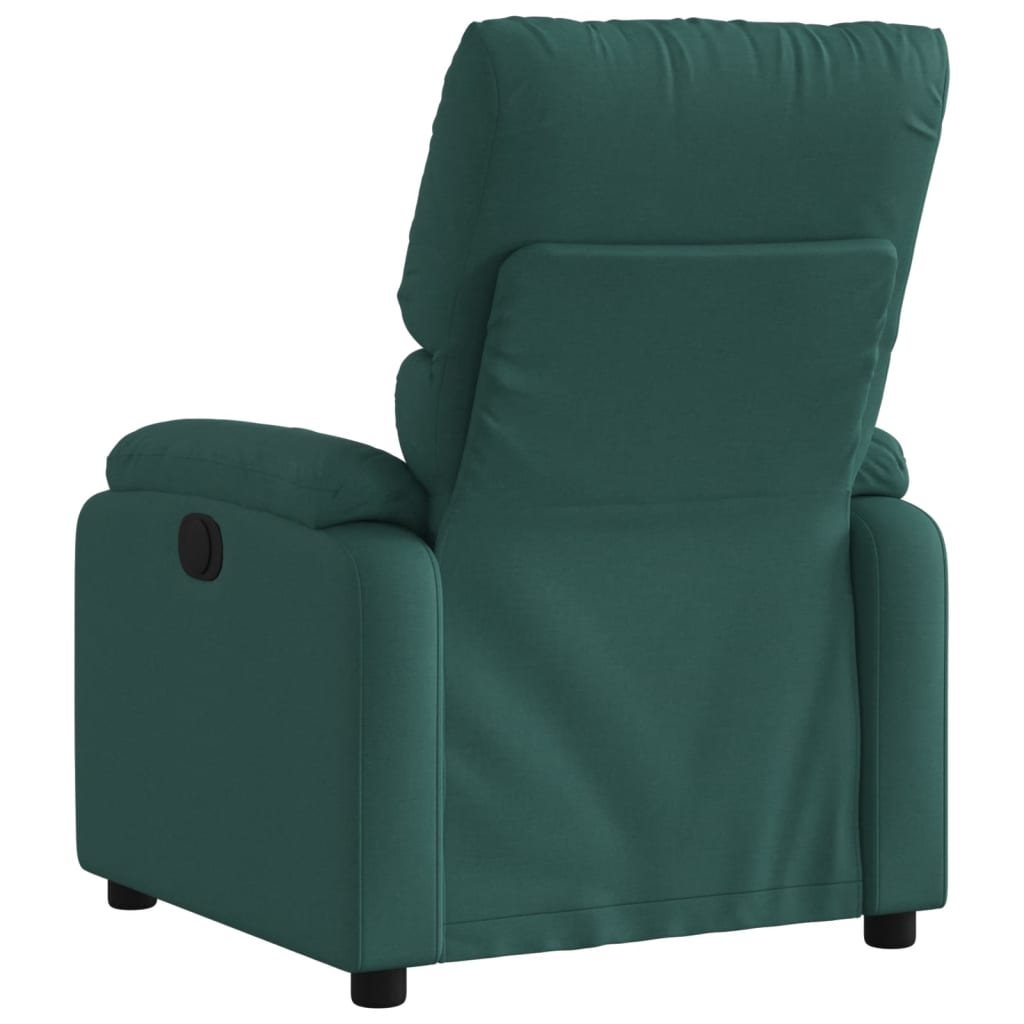 Fotoliu rabatabil, verde inchis, material textil — imaginea 5
