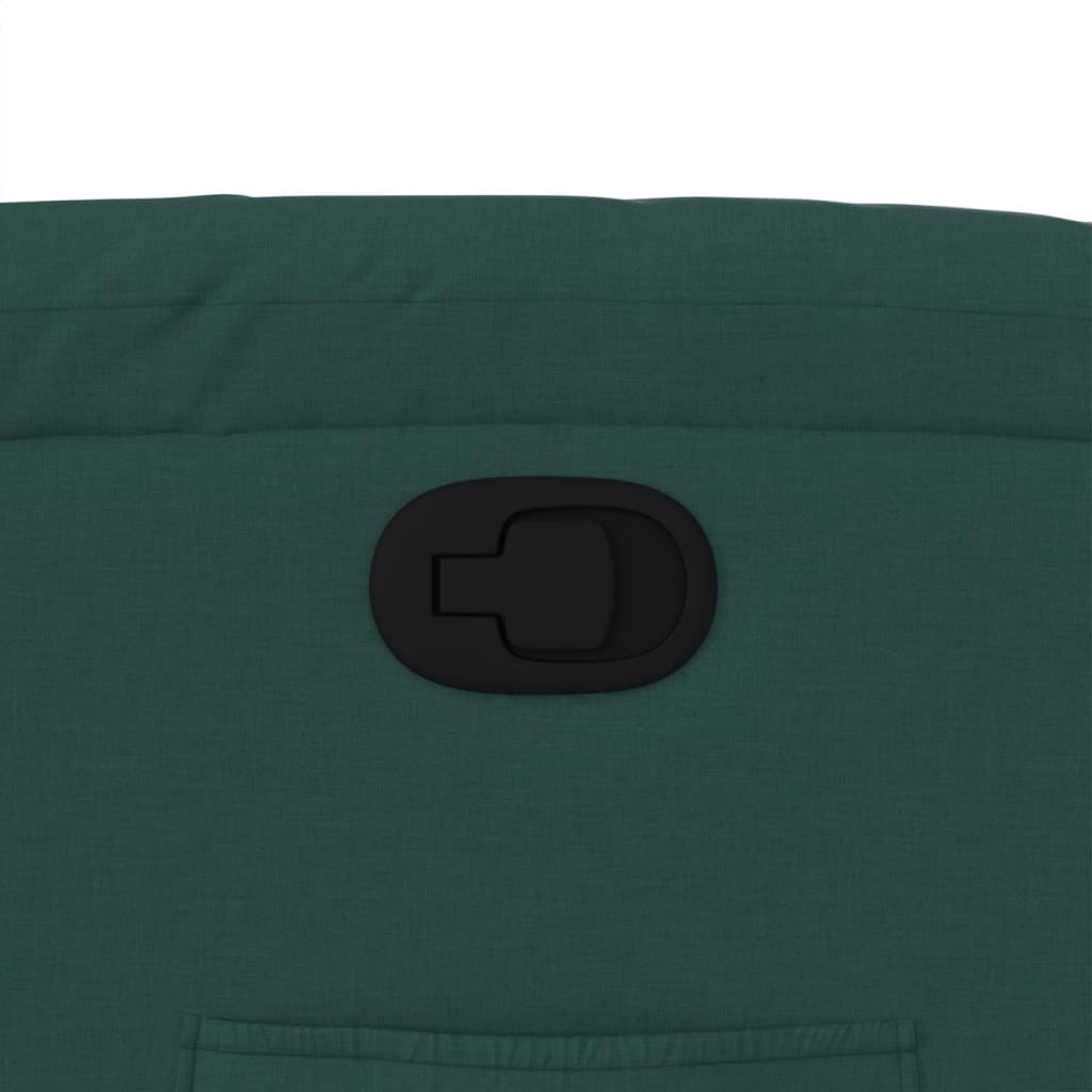 Fotoliu rabatabil, verde inchis, material textil — imaginea 9