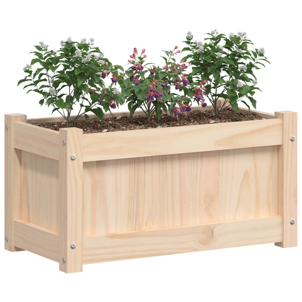 Jardiniere de gradina, 2 buc., lemn masiv de pin — imaginea 4