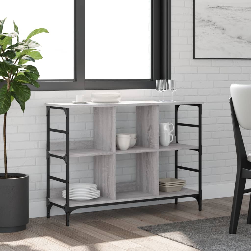 Servanta, gri sonoma, 102x32x73,5 cm, lemn prelucrat — imaginea 2