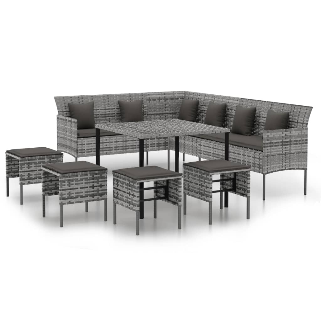 Set mobilier de gradina cu perne, 6 piese