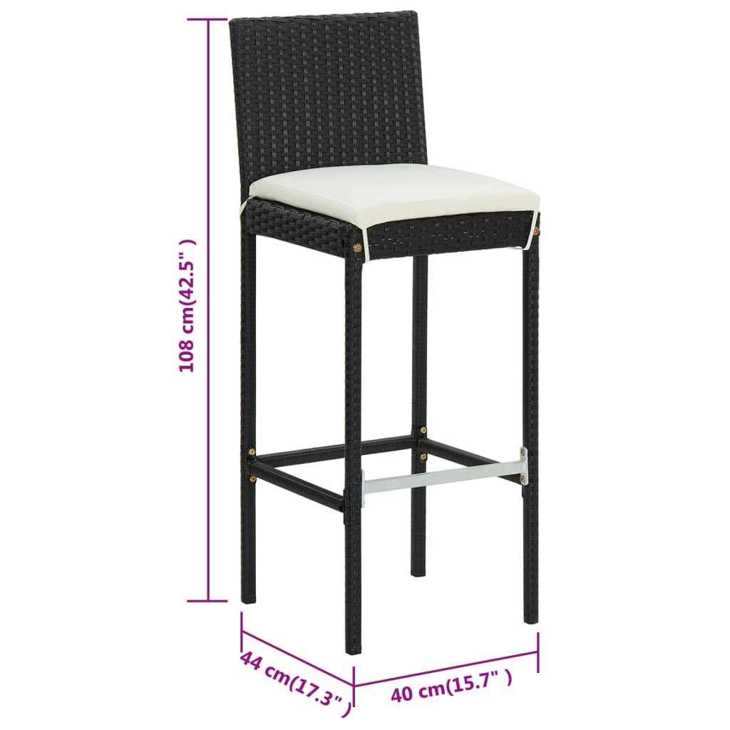 Scaune de bar cu perne, 6 buc — imaginea 8