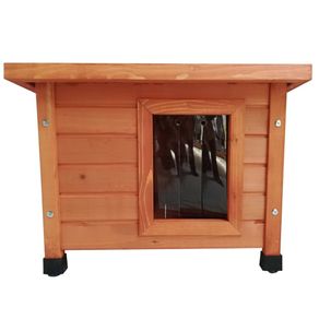 @Pet Casa de pisici de exterior, maro, 57x45x43 cm, lemn