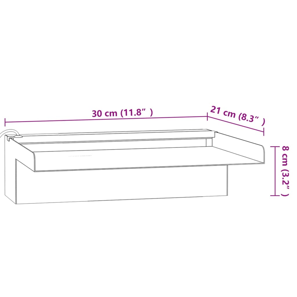 Deversor de cascada cu LED-uri RGB