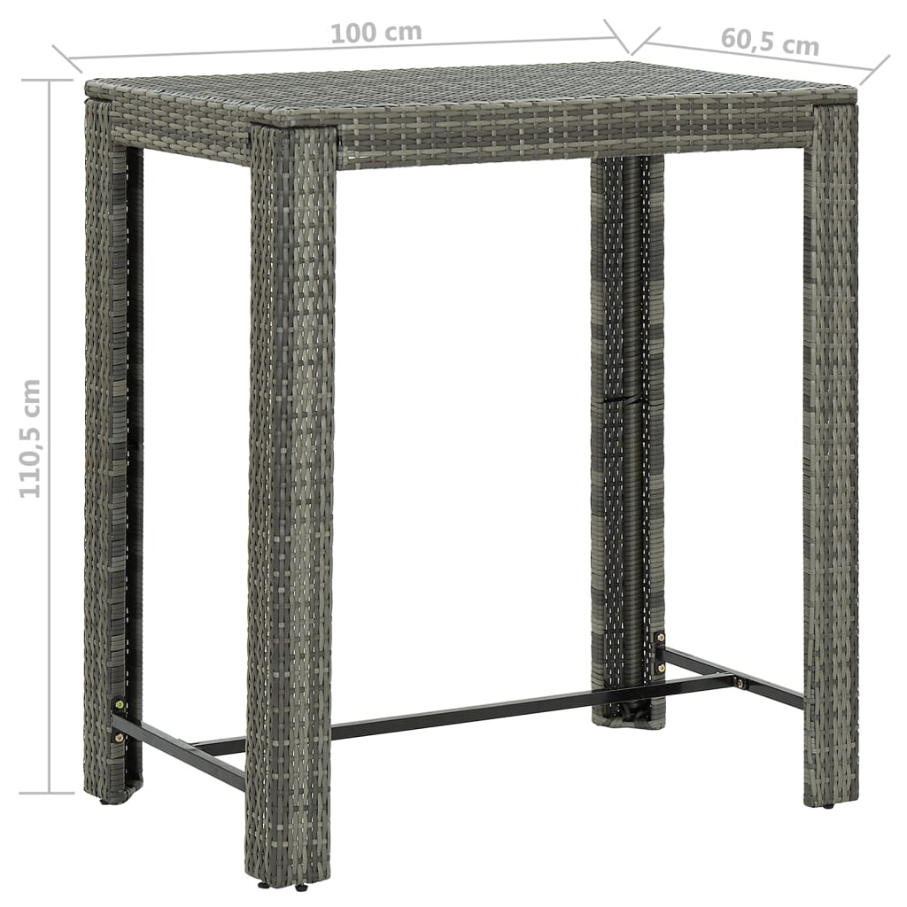 Set mobilier bar de gradina cu perne, 5 piese — imaginea 9