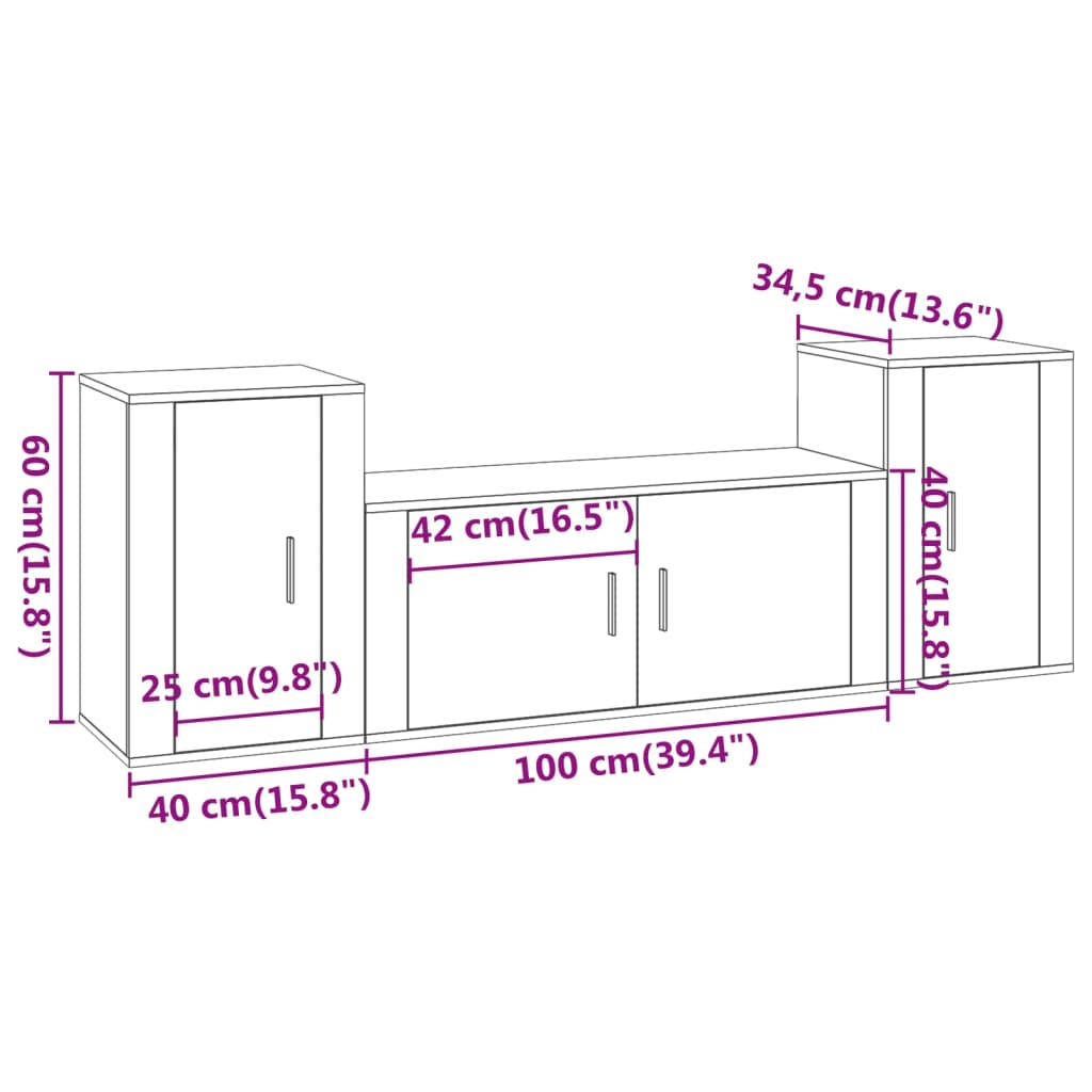 Set comoda TV, 3 piese — imaginea 8