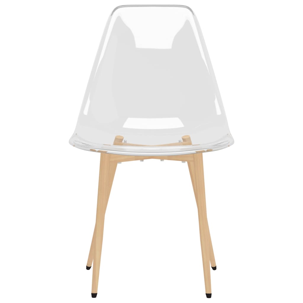 Scaune de bucatarie, 2 buc., transparent, PET — imaginea 4