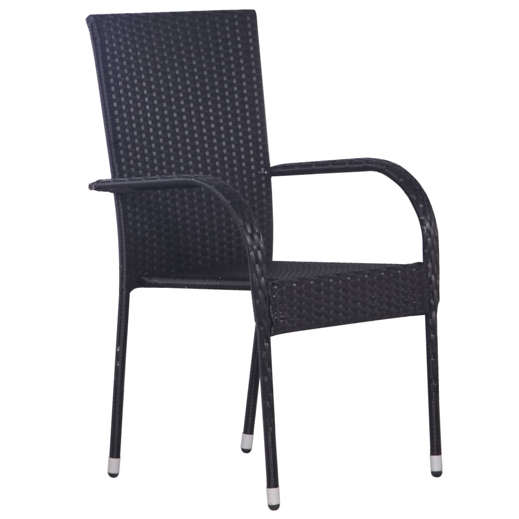 Set mobilier de gradina, 3 piese, negru — imaginea 6