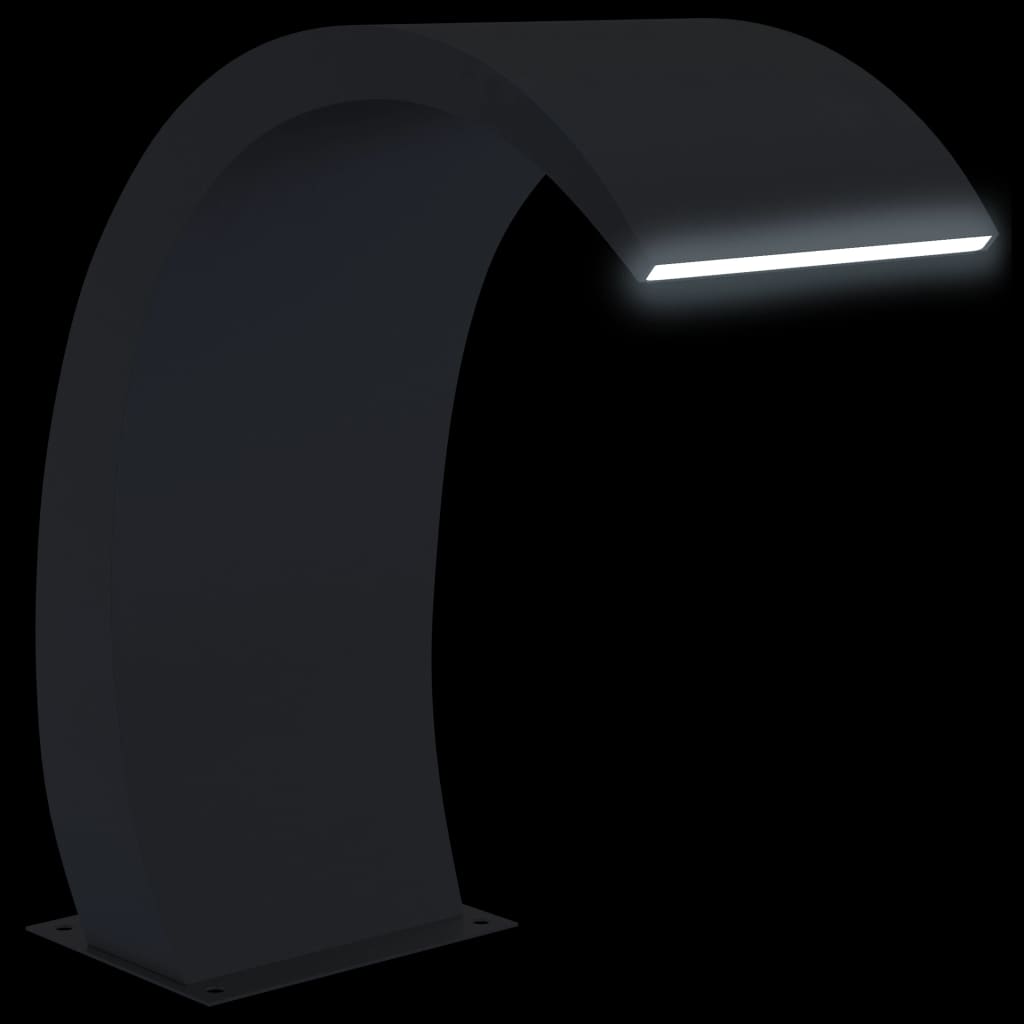 Fantana de piscina cu LED, 22x60x70 cm, otel inoxidabil 304, model - imagine 6