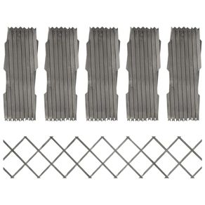 modele de garduri din lemn pentru terase Garduri cu zabrele, 5 buc., gri, 180x30 cm, lemn masiv de brad