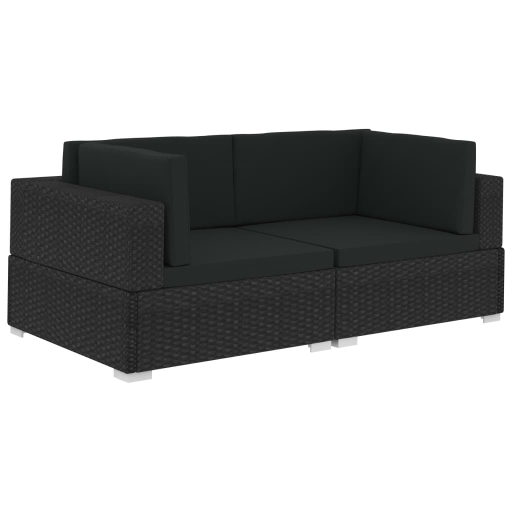 Scaune de colt modulare cu perne, 2 buc