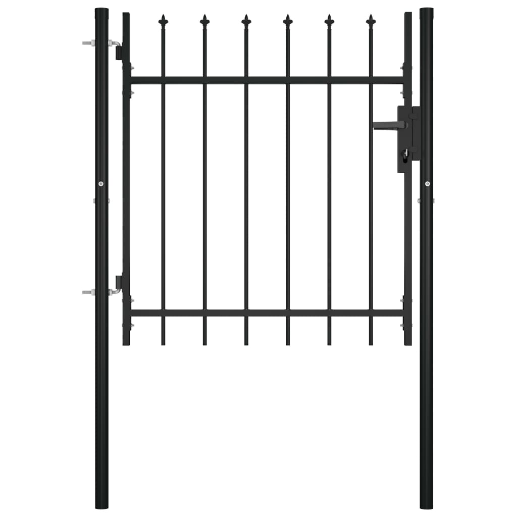 Poarta de gard cu varfuri sulita, 100 x 75 cm
