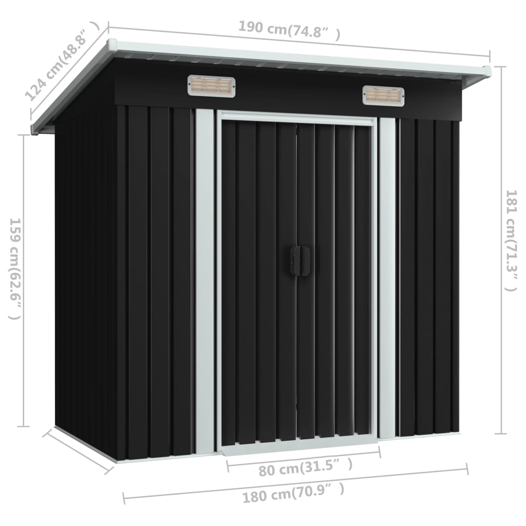 Magazie de gradina din metal