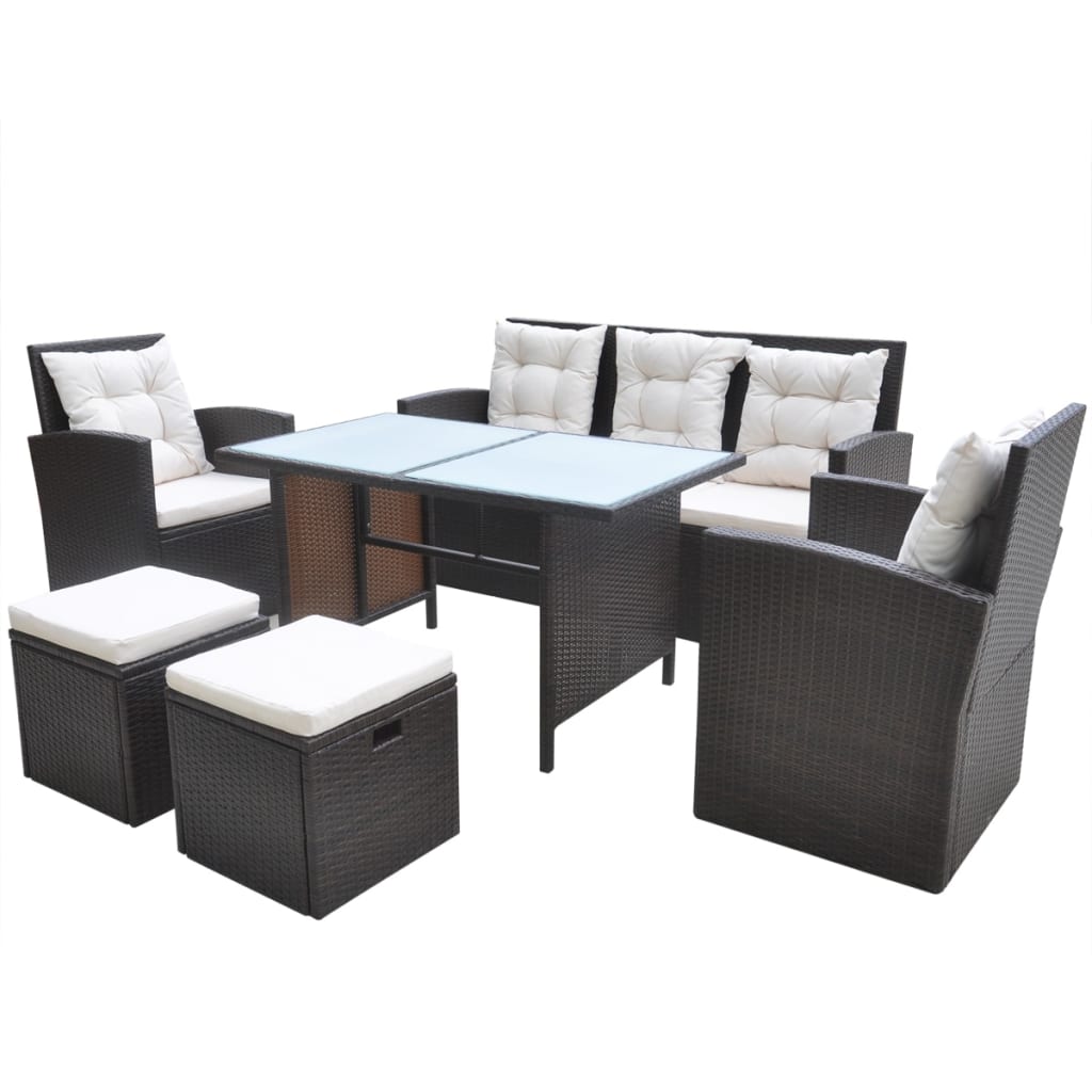 Set mobilier de exterior cu perne