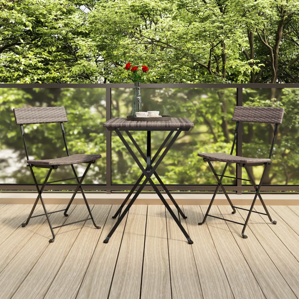 Set mobilier bistro pliabil, 3 piese — imaginea 2