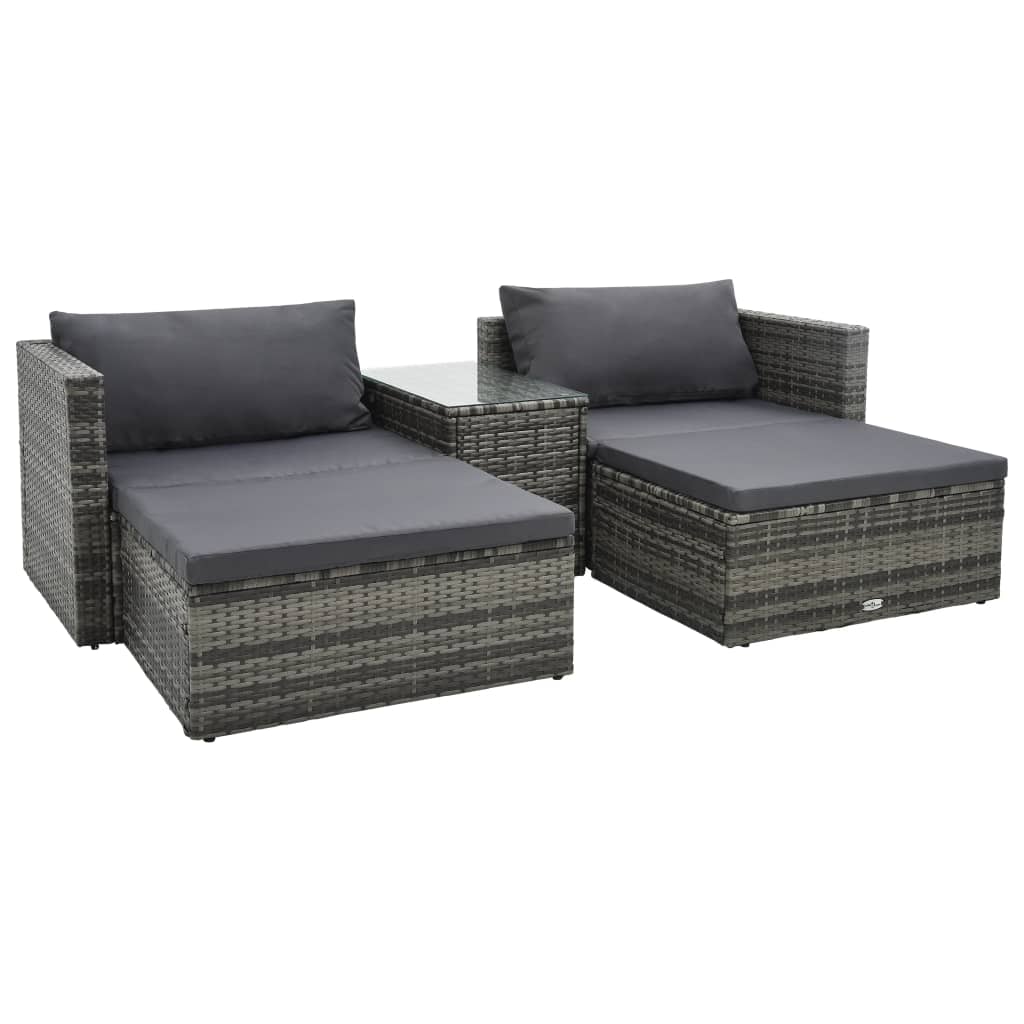 Set mobilier de gradina cu perne, 5 piese