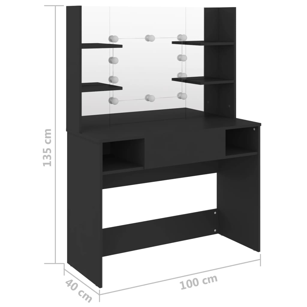 Masa de machiaj cu lumini LED - 5 | YEO