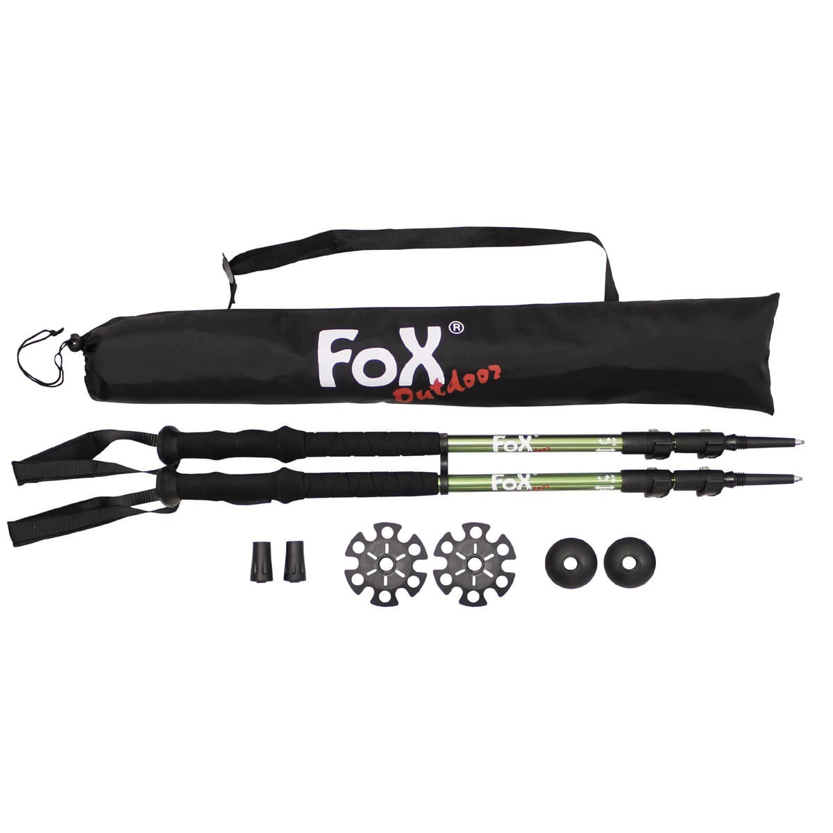 Bete trekking cu husa Fox Outdoor, 63-135 cm, 3 segmente