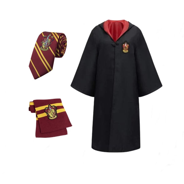 Costum carnaval copii Harry Potter, cu cravata si fular, IdeallStore®, 7-9 ani