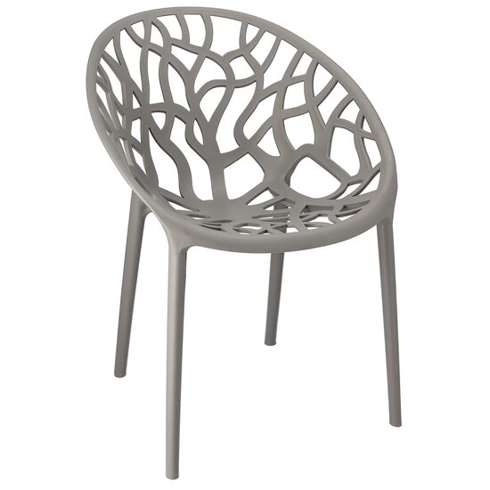 Scaun terasa/bistro, Jumi, Albero, PP, gri, 58 x 56 x 80 cm