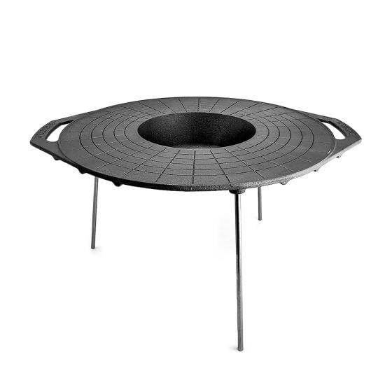 Disc pentru gratar, fonta, tip grill, cu picioare, 52 cm, Mixt Barbeque