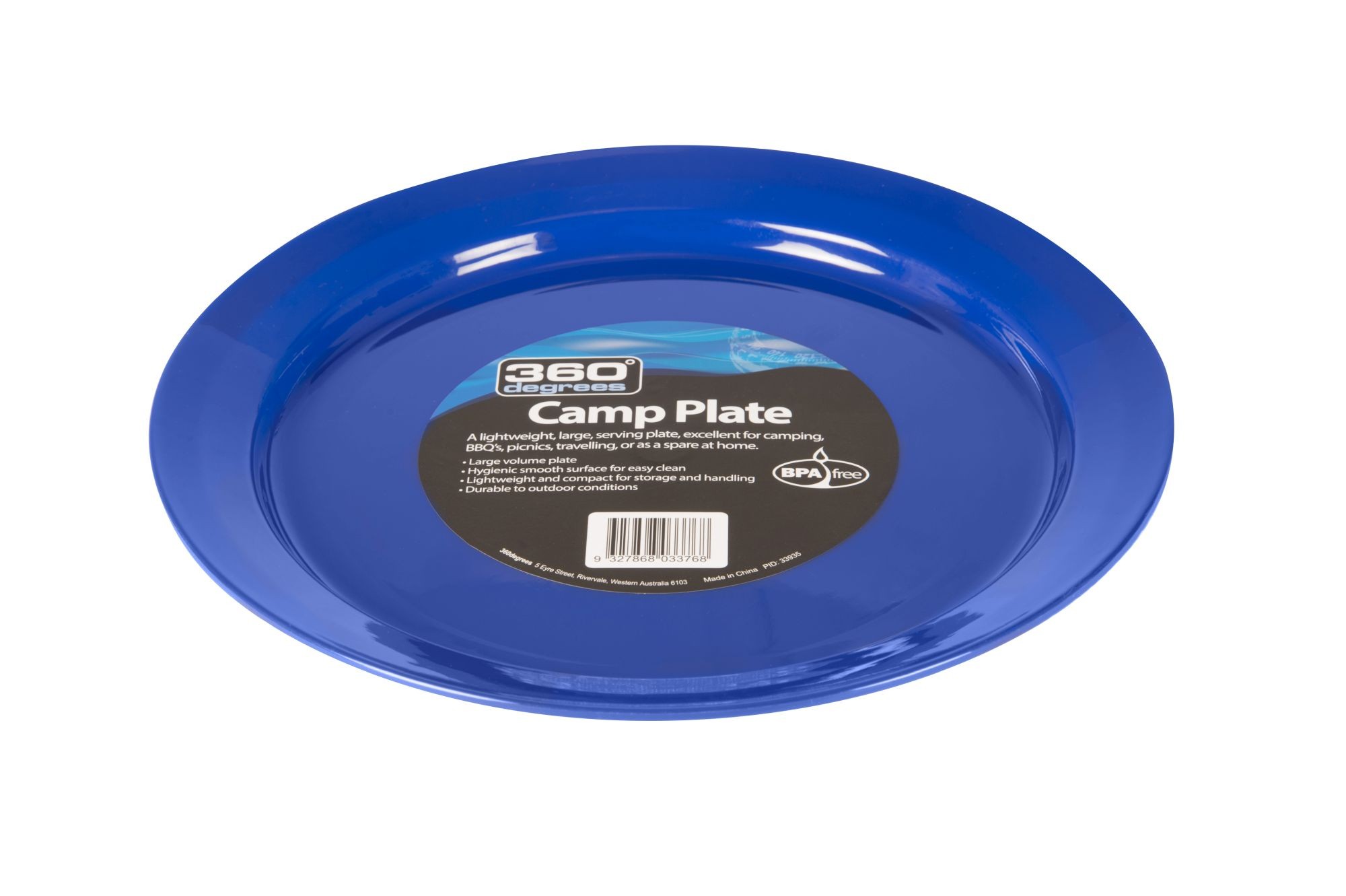 Farfurie camping 360 Degrees Camp Plate, diametru 25 cm, BPA free