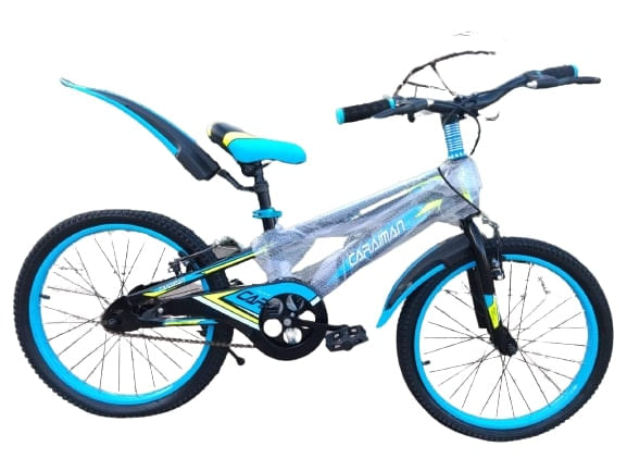 Bicicleta Go Kart 20inch Caraiman, pentru copii cu varsta 6-10 ani, cric, negru/albastru