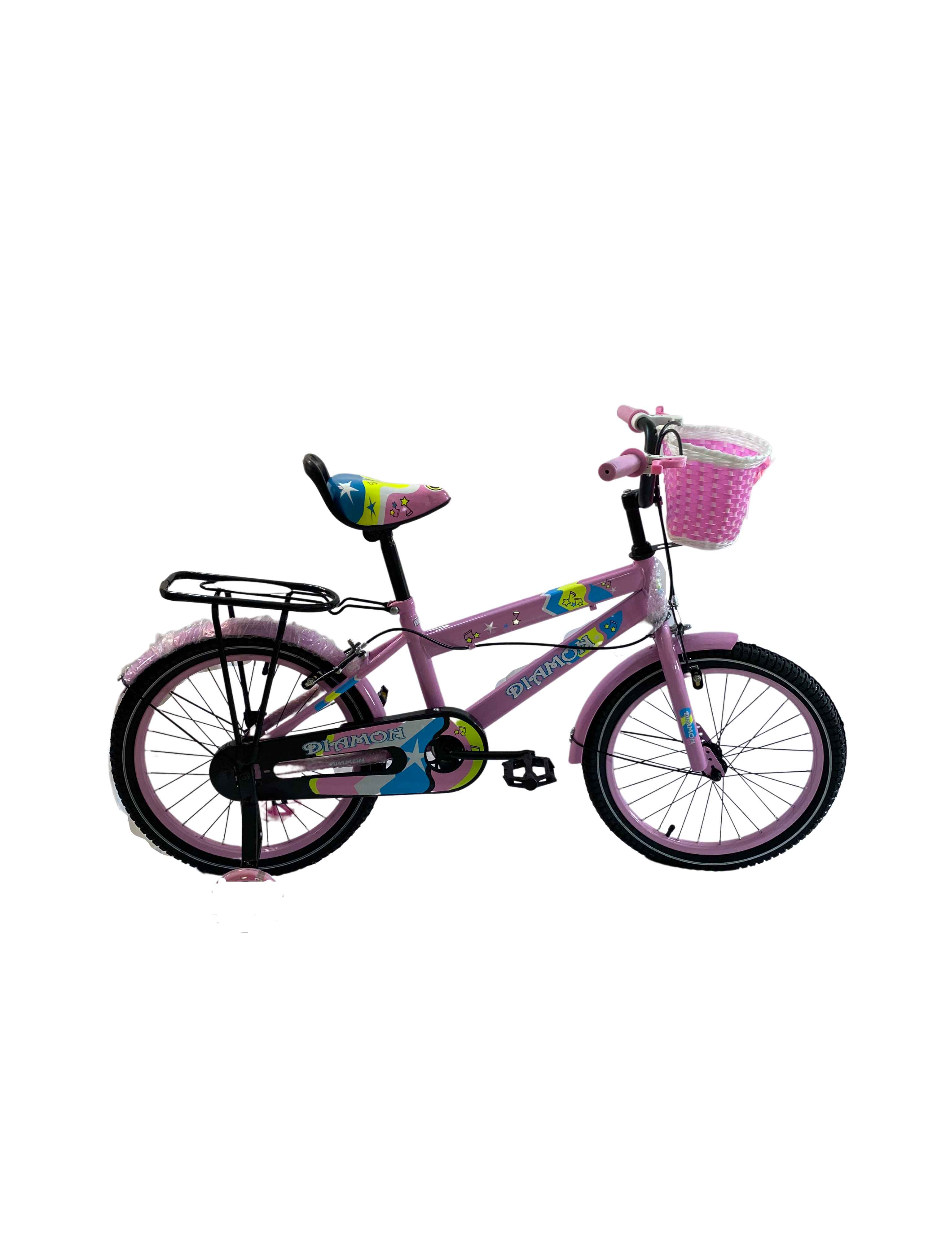 Bicicleta Go Kart 20inch Diamon, pentru copii cu varsta 6-10 ani,cu cos jucarii , cric,culoare roz