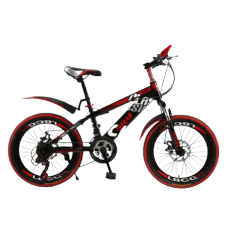 Bicicleta Go Kart 20 inch Super Red,pentru copii 7-10 ani , frana disc ,21 viteze, negru cu rosu