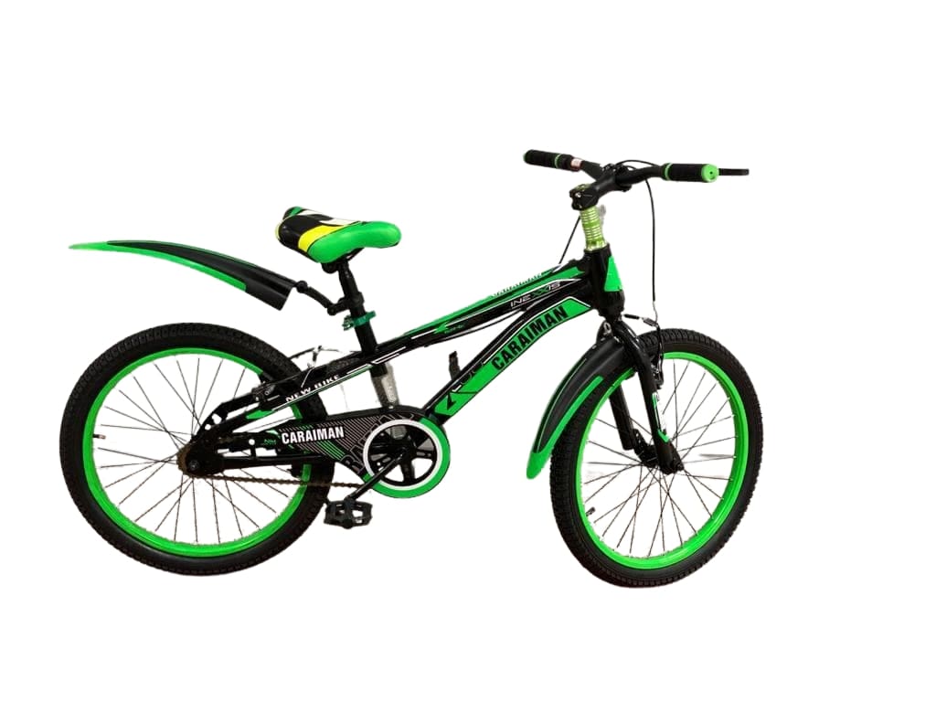 Bicicleta Go Kart 20inch Caraiman, pentru copii cu varsta 6-10 ani, cric, culoare negru cu verde
