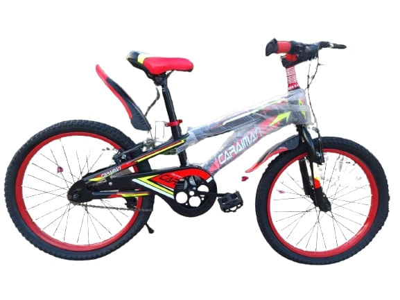Bicicleta Go Kart 20inch Caraiman, pentru copii cu varsta 6-10 ani, cric, culoare negru cu rosu