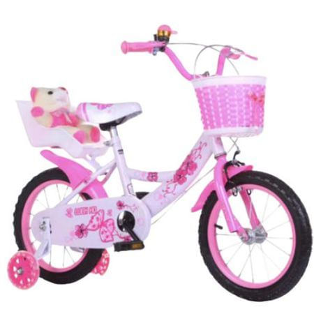 Bicicleta Go kart,model Ary Bear, alb cu roz 18 inch pentru fetite cu intre 5-9 ani - 1 | YEO