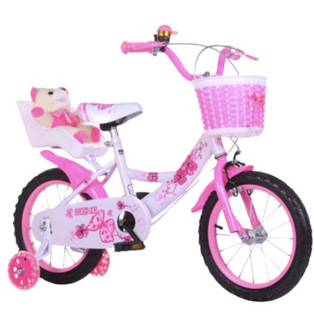 Bicicleta Go kart,model Ary Bear, alb cu roz 18 inch pentru fetite cu intre 5-9 ani - 3 | YEO