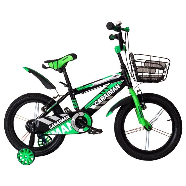 Bicicleta 16inch Go Kart Mereu in miscare, model Caraiman, pentru copii 3-6 ani, cos, roti ajutatoare, culoare verde