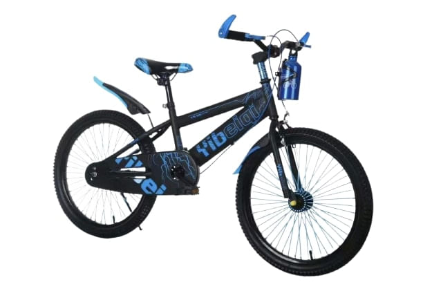 Bicicleta Go kart Best 20 inch , pentru copii cu varsta intre 5-9 ani, aparatoare si suport cu bidon apa, albastru