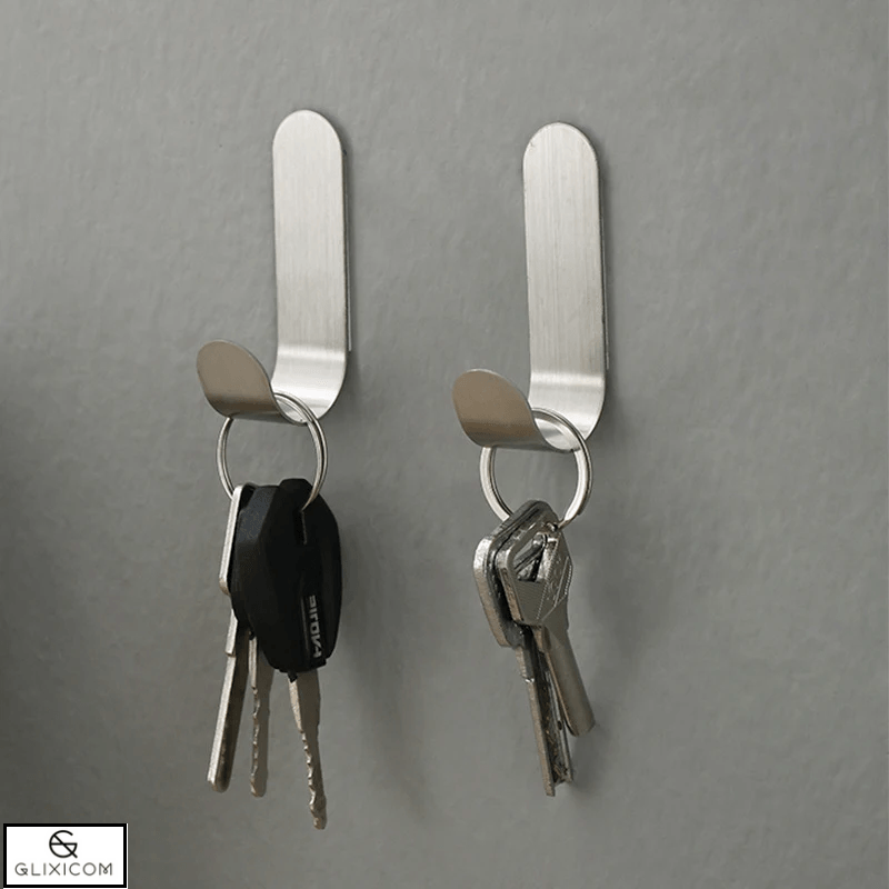 Cuier Autoadeziv din Otel Inoxidabil Multifunctional Tip Agatatoare Glixicom 6 Bucati Negru — imaginea 6