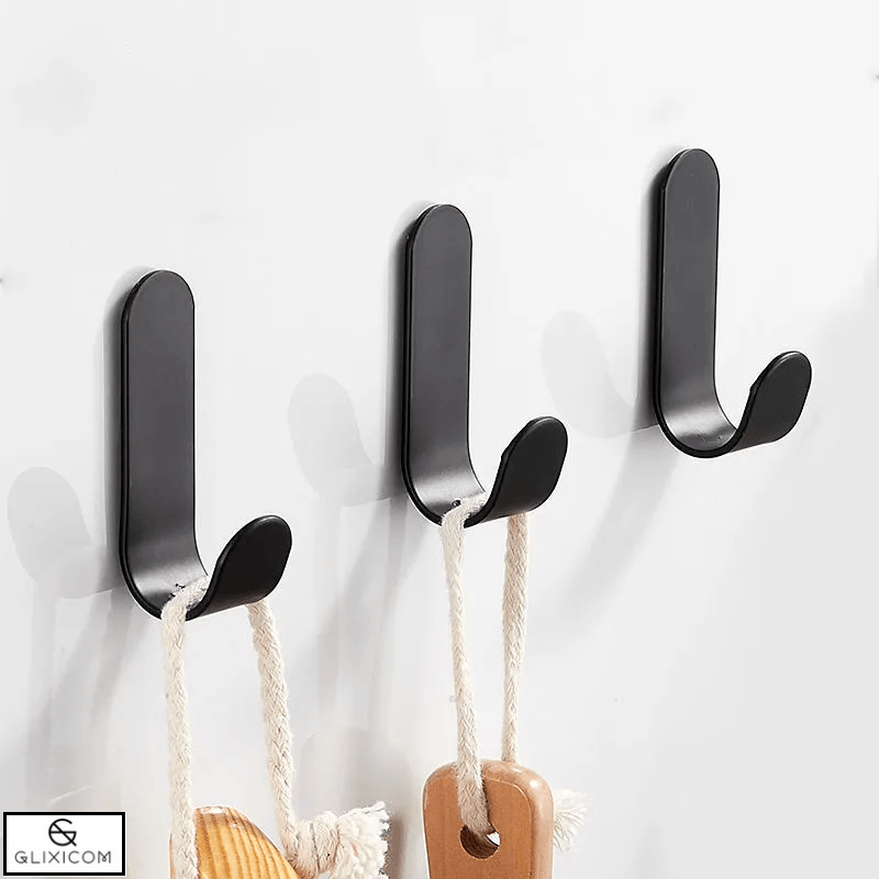 Cuier Autoadeziv din Otel Inoxidabil Multifunctional Tip Agatatoare Glixicom 6 Bucati Negru — imaginea 17