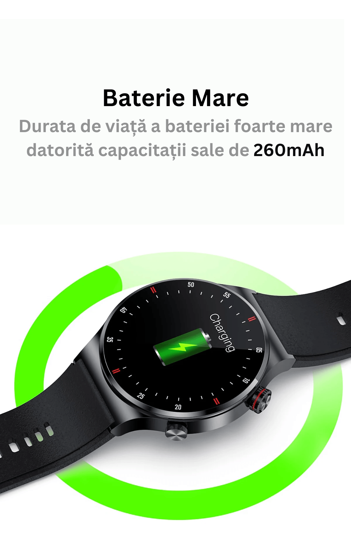 Ceas Smartwatch, Ecran tactil de 1.28 HD Inch, Rezistent la apa, Tensiune arteriala, Cronometru, Pedometru, Negru - 2 | YEO