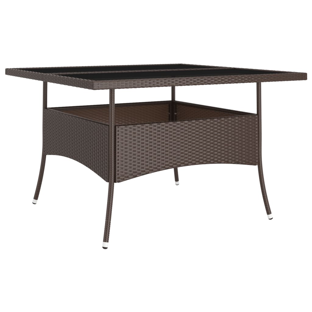 Set mobilier de gradina, 9 piese, maro, poliratan — imaginea 4