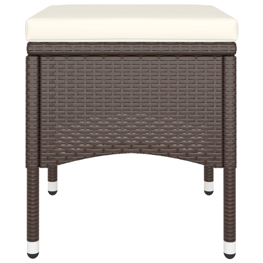 Set mobilier de gradina, 9 piese, maro, poliratan — imaginea 9