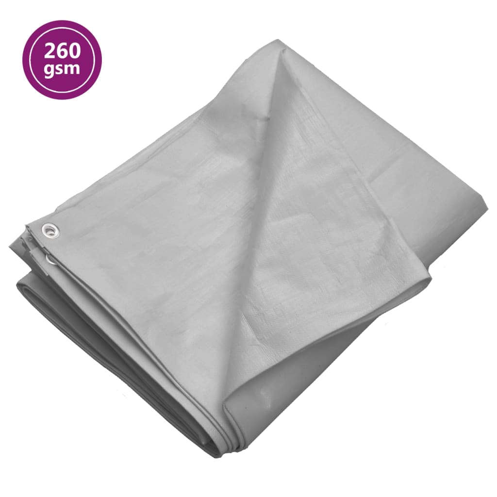 Prelata 260 g/m², gri, 4x4 m, HDPE