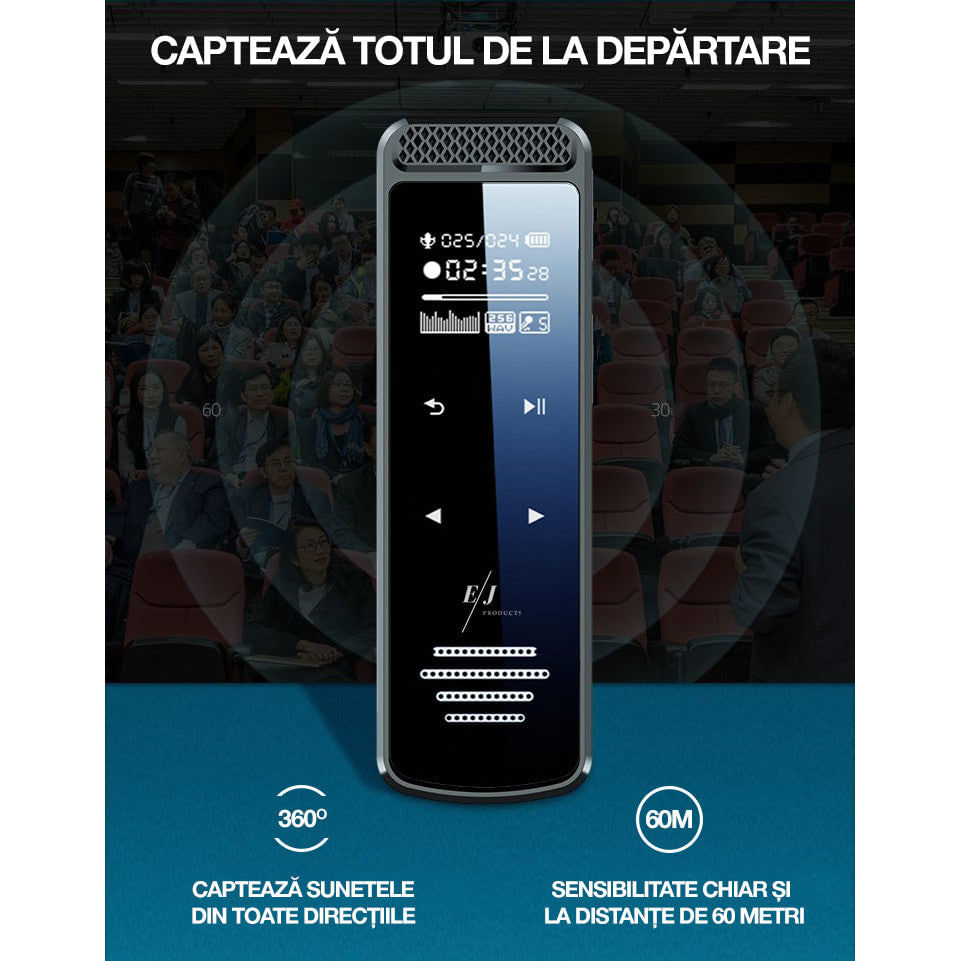 Reportofon profesional cu activare vocala, Q55, 8 GB, difuzor, MP3 - imagine 7