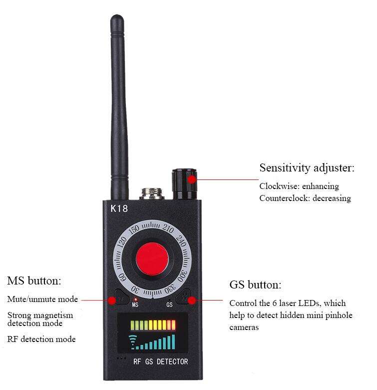 Detector profesional camere ascunse, microfoane, localizator GPS, reportofoane - 3 | YEO