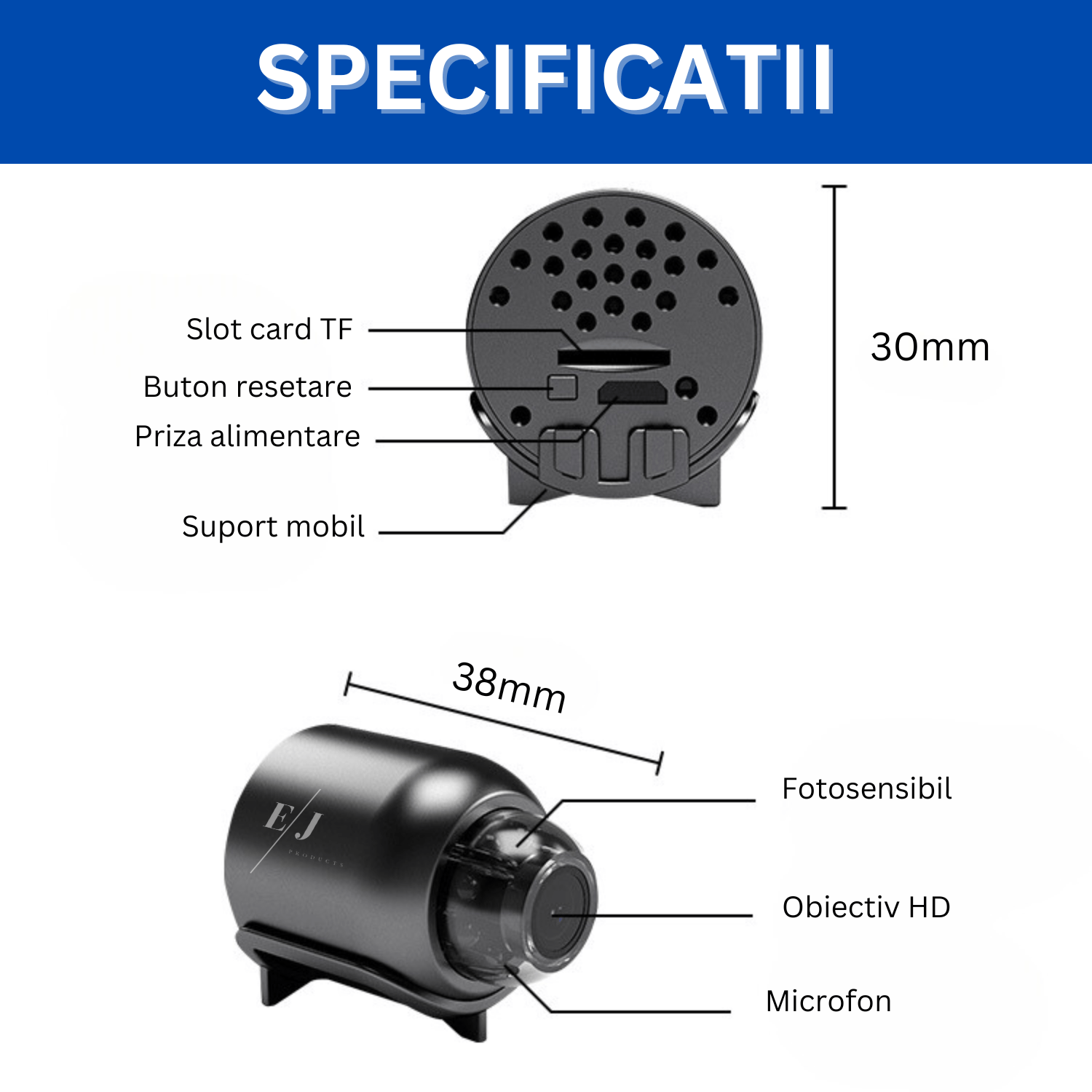 Mini camera ascunsa WiFi, Full HD, night vision, unghi 140° - MR-L10 - 1 | YEO
