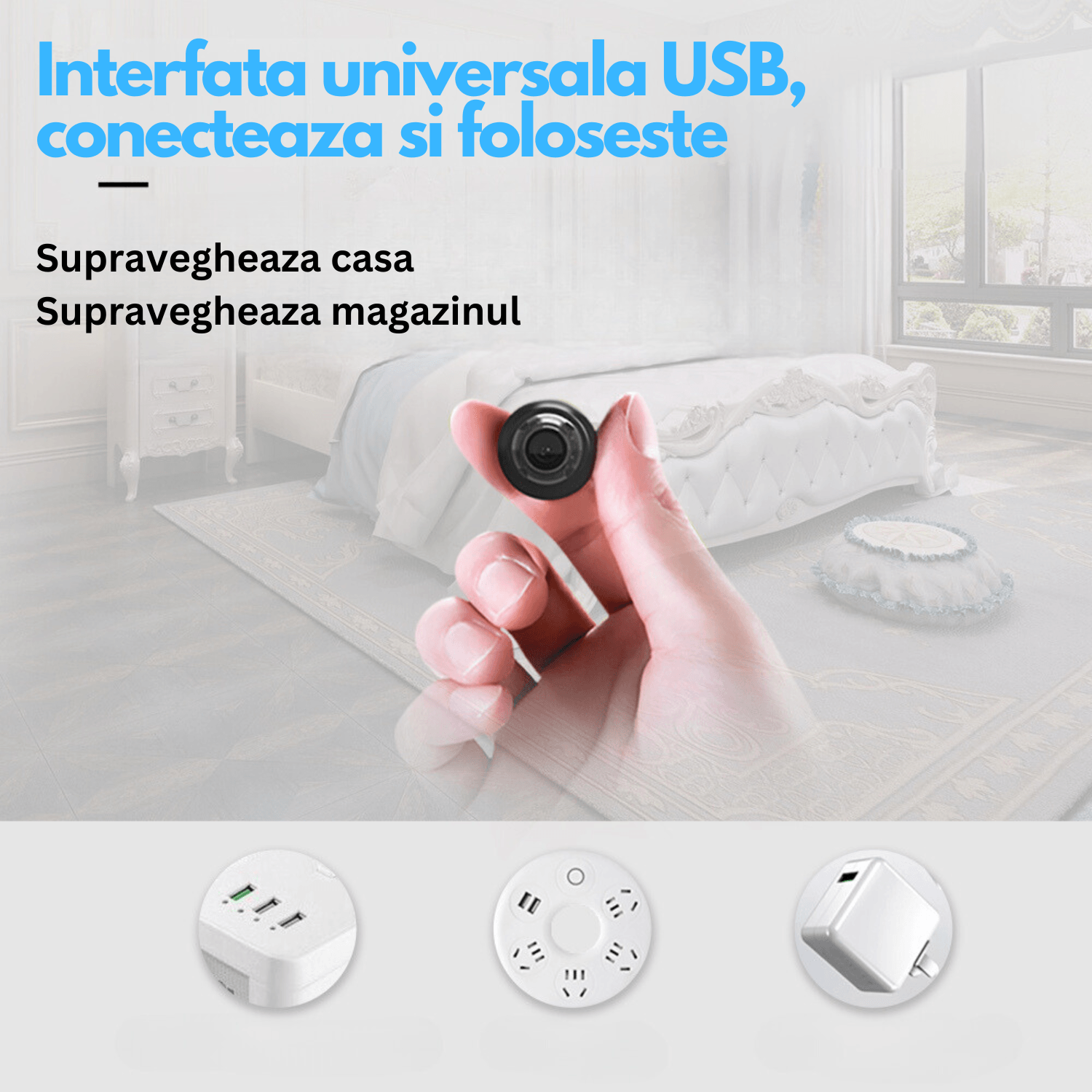 Mini camera ascunsa WiFi, Full HD, night vision, unghi 140° - MR-L10 - 3 | YEO